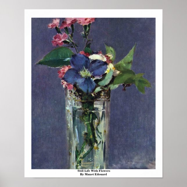 Still Life With Flowers By Manet Edouard Poster (Front)