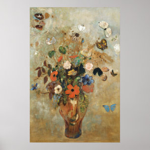 Still Life with Flowers  by Odilon Redon.  Poster