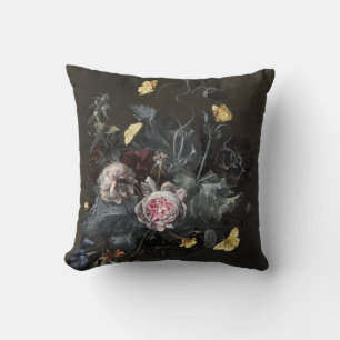 Still Life with Flowers by Otto van Schrieck Cushion