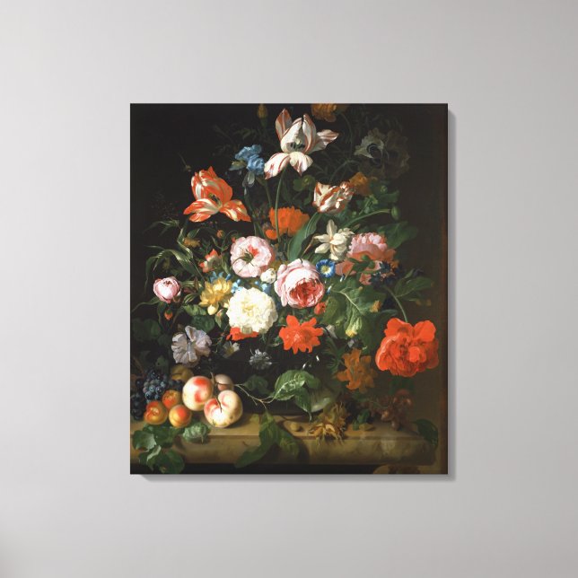 Still life with flowers canvas print (Front)