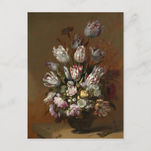 Still Life with Flowers Hans Bollongier Fine Art Postcard