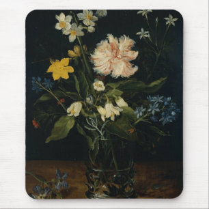 Still Life With Flowers In A Glass Mouse Mat