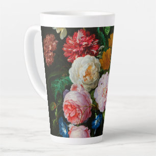 Still Life with Flowers in a Glass Vase  Latte Mug