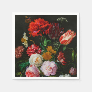 Still Life with Flowers in a Glass Vase Napkin