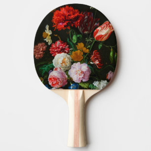 Still Life with Flowers in a Glass Vase Ping Pong Paddle