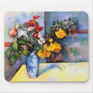 Still Life with Flowers in a Vase, Paul Cezanne Mouse Mat