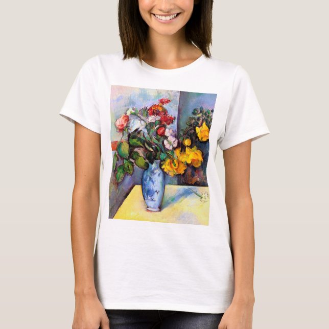 Still Life with Flowers in a Vase, Paul Cezanne T-Shirt (Front)