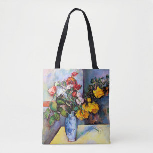 Still Life with Flowers in a Vase, Paul Cezanne Tote Bag