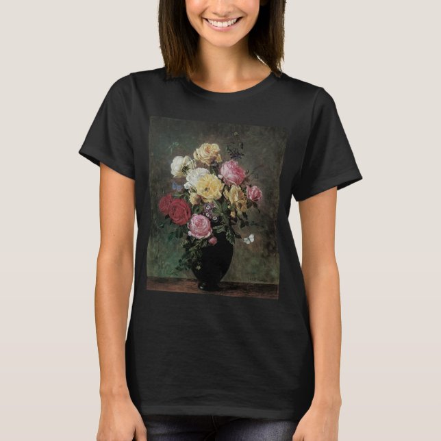 Still Life with Flowers in Vase by Olaf Hermansen T-Shirt (Front)