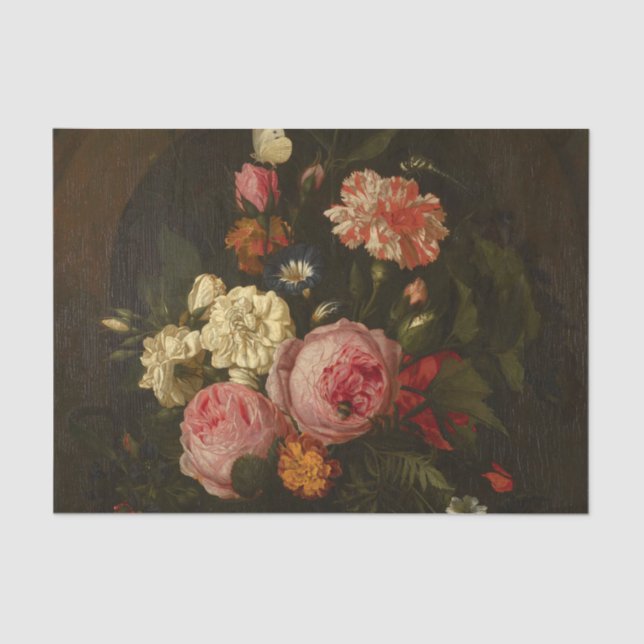 Still Life with Flowers Insects and a Shell  Tissue Paper (Front)