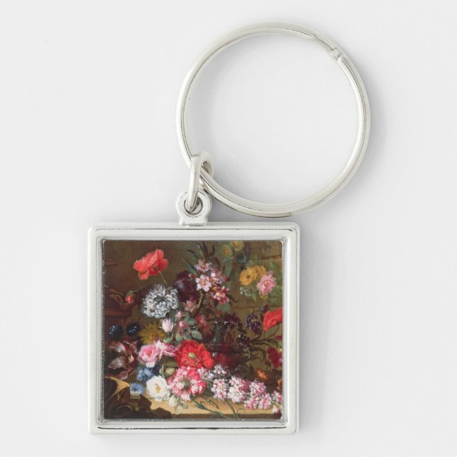 Still Life with Flowers Key Ring (Front)