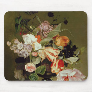 Still life with flowers mouse mat