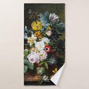Still Life with Flowers painting Bath Towel Set