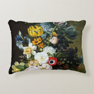 Still Life with Flowers painting Decorative Cushion
