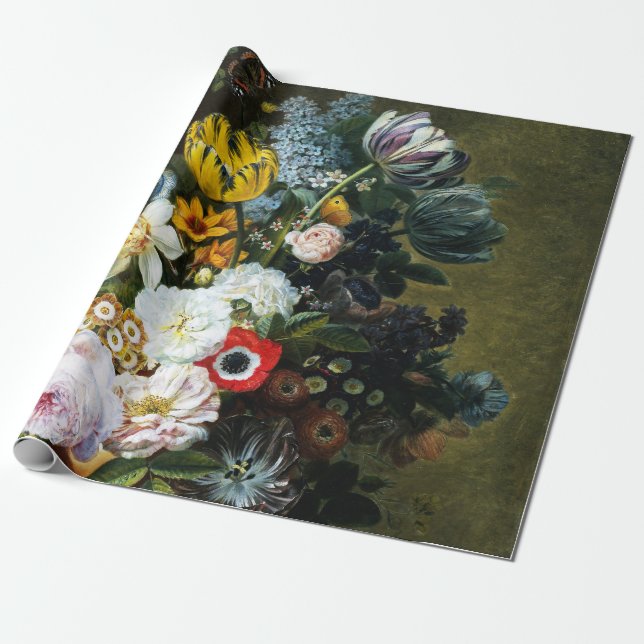 Still Life with Flowers painting Wrapping Paper (Unrolled)