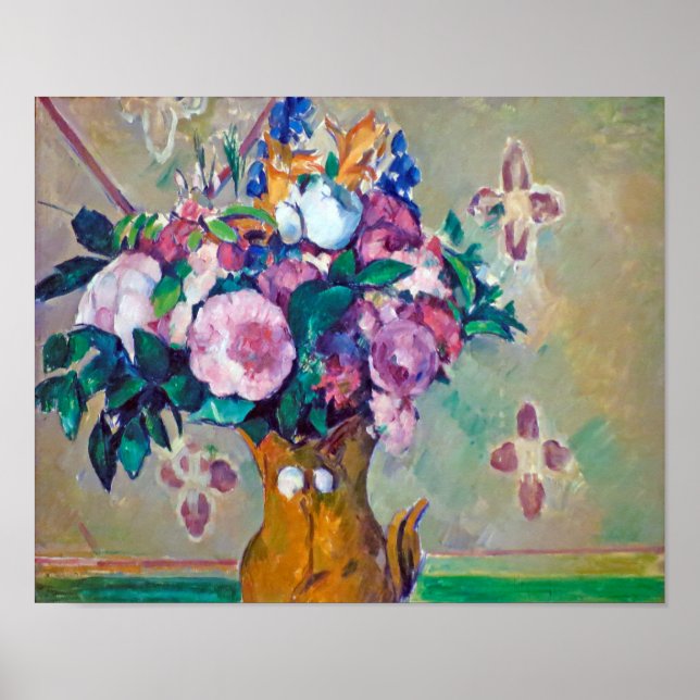 Still Life with Flowers, Paul Cezanne Poster (Front)