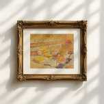 Still Life with French Novels | Vincent Van Gogh Poster<br><div class="desc">Still Life with French Novels and Glass with a Rose (1887) by Dutch post-impressionist artist Vincent Van Gogh. Original artwork is an oil on canvas depicting an stacks of books in warm yellow tones.

Use the design tools to add custom text or personalize the image.</div>