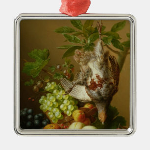 Still Life with Fruit and a Dead Partridge Metal Tree Decoration