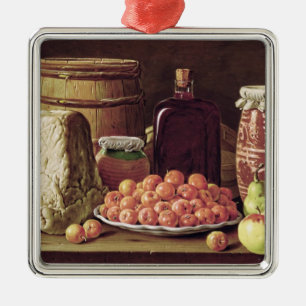 Still Life with Fruit and Cheese Metal Tree Decoration
