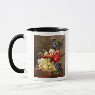 Still life with fruit and flowers mug