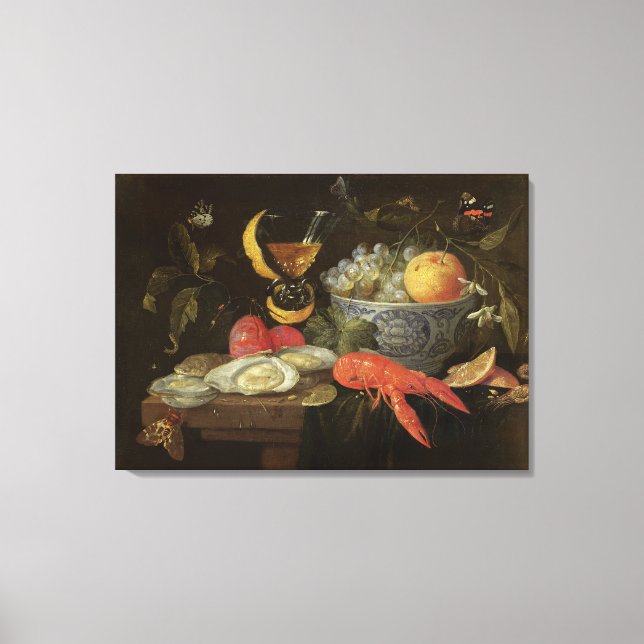 Still Life with Fruit and Shell Fish, 1653 (oil on Canvas Print (Front)