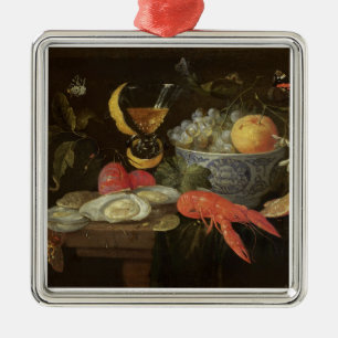 Still Life with Fruit and Shell Fish, 1653 (oil on Metal Tree Decoration