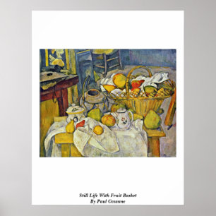 Still Life With Fruit Basket By Paul Cezanne Poster