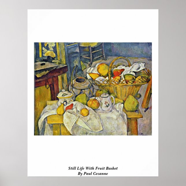 Still Life With Fruit Basket By Paul Cezanne Poster (Front)