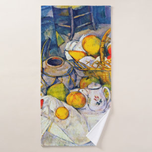 Still Life with Fruit Basket, Paul Cezanne Bath Towel