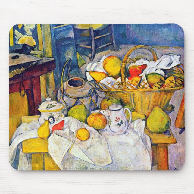 Still Life with Fruit Basket, Paul Cezanne Mouse Mat (Front)