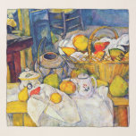 Still Life with Fruit Basket, Paul Cezanne Scarf<br><div class="desc">"Paul Cézanne (19 January 1839 – 22 October 1906) was a French artist and Post-Impressionist painter whose work laid the foundations of the transition from the 19th-century conception of artistic endeavour to a new and radically different world of art in the 20th century. Cézanne is said to have formed the...</div>