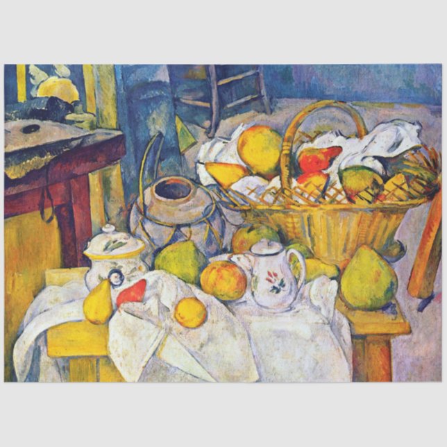 Still Life with Fruit Basket, Paul Cezanne Tissue Paper (Front)