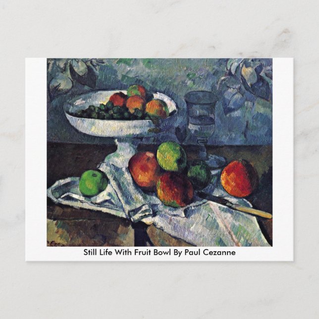 Still Life With Fruit Bowl By Paul Cezanne Postcard (Front)