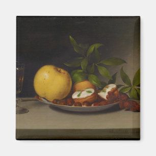 Still Life with Fruit, Cakes and Wine, 1821 Magnet