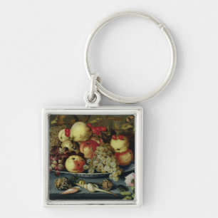 Still Life with Fruit, Flowers and Seafood Key Ring