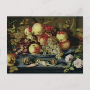 Still Life with Fruit, Flowers and Seafood Postcard