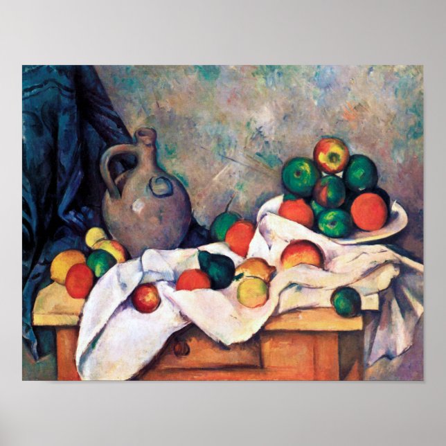 Still Life with Fruits, Paul Cezanne Poster (Front)