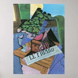 Still Life with geraniums by Juan Gris Poster