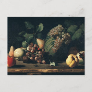 Still Life with Grapes and Pomegranate Postcard