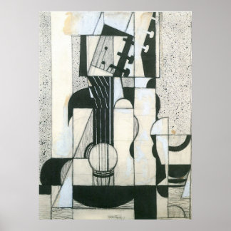 Still Life with guitar by Juan Gris Poster