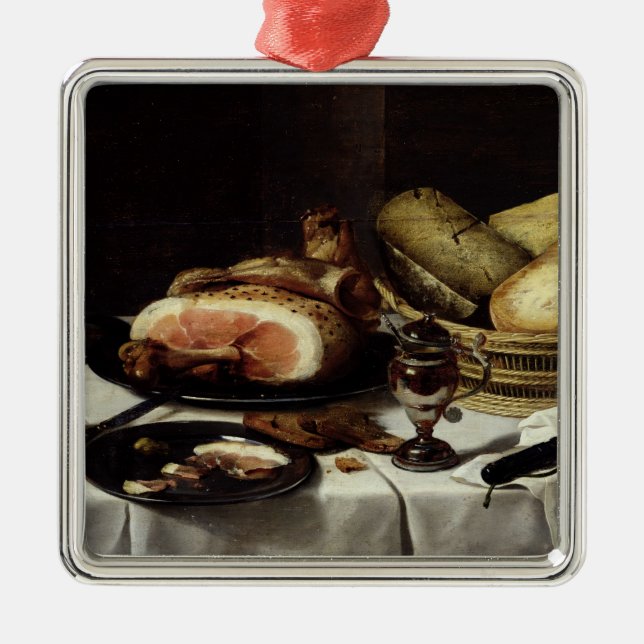 Still Life with Ham Metal Tree Decoration (Front)