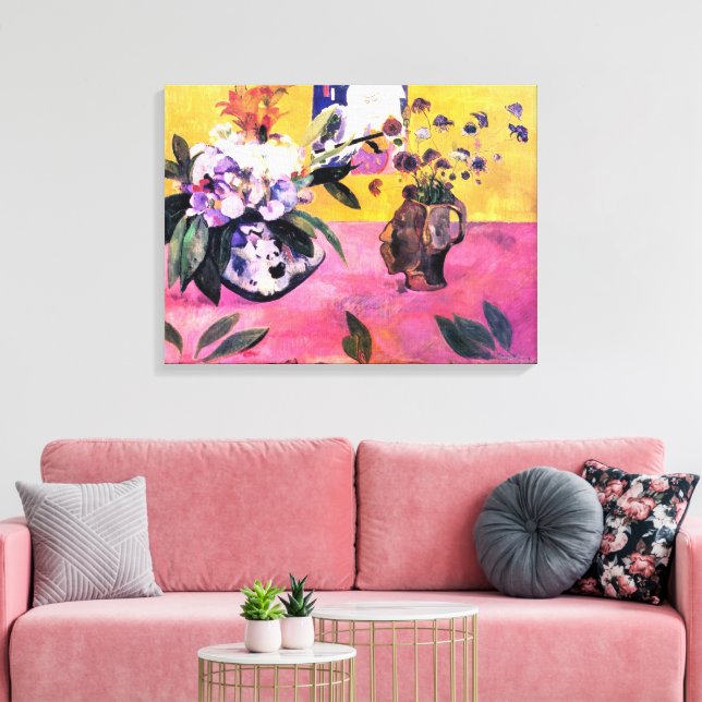 Still Life with Head-Shaped Vase | Paul Gauguin | Canvas Print (Insitu(LivingRoom))