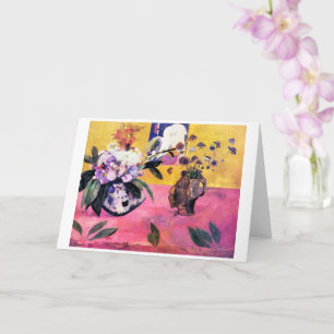 Still Life with Head-Shaped Vase Paul Gauguin Card