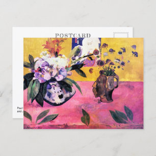 Still Life with Head-Shaped Vase   Paul Gauguin   Postcard