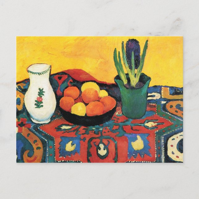 Still Life with Hyacinthe by August Macke Postcard (Front)