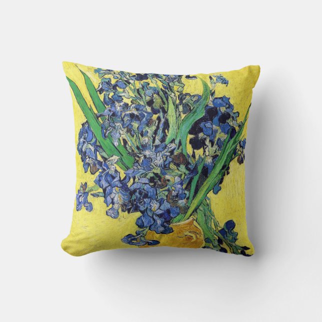 Still Life with Irises Vincent van Gogh Cushion (Front)
