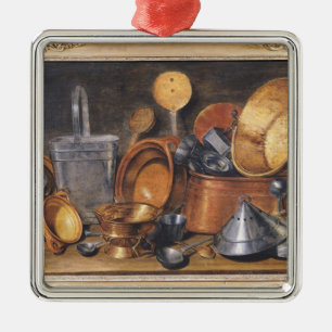 Still Life with Kitchen Utensils Metal Tree Decoration