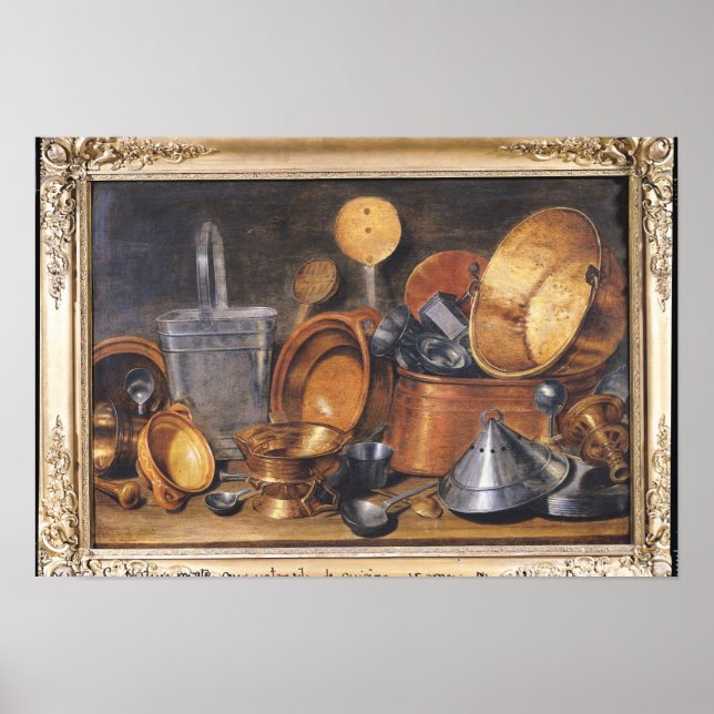 Still Life with Kitchen Utensils Poster (Front)