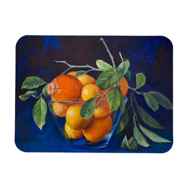 Still Life with Lemons and Orange Branch Magnet (Horizontal)