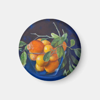 Still Life with Lemons and Orange Branch Magnet